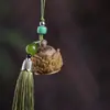 Estilo Antiguo Sándalo Verde DIY Calado Tallado Seis Caracteres Mantra Rueda de Oración Bolsita Pastilla de Incienso Bola para Llevar Contigo Bola de Aromaterapia