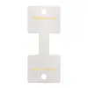 Cartão de Papelão Branco Impresso para Hot Stamping em Formato de 'I' 12.5X5.4 Cartão de Papelão Dobrável para Pendurar Material DIY para Joias