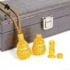 Colgante de Calabaza Chapado en Oro Tendencia de Tiktok, Dios de la Riqueza Amarillo, Brújula de los Ocho Tesoros Propicios, Cadena para Suéter de Cuerda para Cumplir Deseos al por Mayor