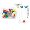 Color Perla Aguja de Posicionamiento Aguja Pin Caja de Plástico Flor de Ciruelo Mariposa Botón Pin Lazo de Corbata Costura Patchwork