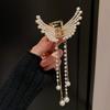 Diamante Pérola Flor Borboleta Hairpin Coreano Design Sense Chain Tassel Shark Clip Moda elegante Acessórios de cabelo Grab Clip