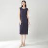 Outfits de Moda de Luxo Femininos, Jovens e Estilosos, Novo Estilo Verão 2026, Vestido Elegante Sem Mangas Emagrecedor de Comprimento Médio, Vestido Miyake