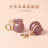 Accesorios de Alta Calidad al por Mayor Piezas Talladas de Cuarzo Fresa Natural Bolsa de la Suerte Colgante Pixiu Flor de Loto Cuentas Espaciadoras Joyería DIY