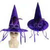 Chapéu de Bruxa Chapéu de Mago Chapéu Mágico Chapéu Preto Gótico Lolita Chapéu com Pena de Rosa Chapéu de Bruxa Sexy Headwear