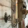 Lámpara de Pared Geométrica de Hierro Forjado Estilo Country Americano, Portavelas, Decoración de Pared para Entrada del Hogar, Sala de Estar y Decoración de Casas Modelo