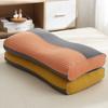 Travesseiro de algodão tricotado estéreo sem estampa estilo japonês, núcleo de travesseiro de pescoço respirável e absorvente de suor, removível e lavável, estilo de combinação de cores em lote