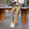 Pantalones Casuales de Algodón Lavado de Calidad para Hombre, Versátiles para el Trabajo, Pantalones Rectos de Negocios para Jóvenes y de Edad Media, Pantalones Largos Finos de Primavera y Verano, Modernos