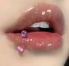 Europa y Estados Unidos transfronterizo nuevo acero inoxidable dientes internos degradado anillo herradura mágico flash tabique nasal labio anillo aretes punto