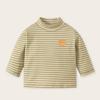 Roupas Infantis de Desenho Veludo Alemão Gola Alta Meia Camiseta Básica Meninos Camiseta de Manga Longa Roupa de Inverno Outono e Inverno Meninas Tops de Bebê t