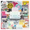 50 Pegatinas de Graffiti MEME sarcásticas Personalizadas Transfronterizas Más Vendidas Frases Cortas en Inglés Decorativas Creativas para Tazas de Agua