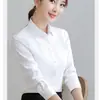 Vestido Camisa Blanca Mujer Manga Corta Larga Estilo Coreano para Viajar Cuello Blanco Ropa de Negocios Camisa Versátil Ropa de Trabajo Camisa Básica