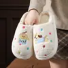 Pantuflas de Algodón con Perrito de Dibujos Animados para Mujer Otoño Invierno Interiores Hogar Suela Gruesa Antideslizantes Felpa Cálidas Pantuflas de Algodón para Pareja Invierno