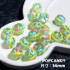 Cuentas Pintadas a Mano Coloridas Corazón de Vidrio DIY Lindo Multicolor Cadena para Teléfono Móvil Pulsera Collar Accesorios de Joyería Cuentas Sueltas Cuentas