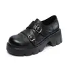 Mocasines retro británicos para mujer, nuevo estilo primavera 2026, suela gruesa, zapatos pequeños de cuero elegantes y versátiles para personas menudas, hacen que los pies parezcan más pequeños