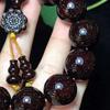Cuentas de Sándalo de Palo de Rosa Estrella Dorada para Hombres y Mujeres 2.0 Pulsera de Sándalo de Sangre 18mm Cuentas de Oración y Pulsera de Joyería