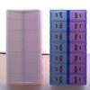 Caja de almacenamiento de fábrica de 14 compartimentos doble fila caja de medicamentos de 14 compartimentos bolsa opp caja de medicamentos de plástico portátil