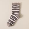 Meias femininas de inverno com forro de lã acolchoado meias terry Maillard café listrado meias tubo casual meias quentes de algodão atacado