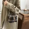 Bolso Cruzado Estilo Coreano Tela Nizi 2025 Otoño Nuevo Bolso de Mujer de Moda Tendencia Bolso de Hombro Cadena Bolso Cubo Simple