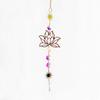 Apanhador de luz do sol Golden Lotus Air rack pingente de contas pontiagudas pingente de cristal decoração de pátio suprimentos de fornecimento transfronteiriço