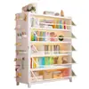 Estantería de Acero para el Hogar con Puerta Estantería para Libros Infantiles Armario de Almacenamiento para Sala de Estar Armario de Almacenamiento de Hierro a Prueba de Polvo Armario de Almacenamiento para Dormitorio