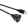 Cabo de dados USB fêmea com cabeça redonda para carro, cabo de carregamento USB macho para carro, adaptador de geladeira, cabo de extensão para celular