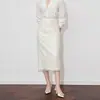 2501603-Nanyou Deslumbrante Indústria Pesada Lantejoula Moda Cintura Alta Design Temperamento Socialite Calça Reta Saia Novo Estilo