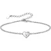 Pulseira de Cobre com Coração de 26 Letras da Amazon, Pulseira Ajustável com Iniciais A-Z, Moderna, Simples e Versátil de Aço Inoxidável