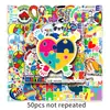 50 piezas de pegatinas para equipaje de cuidado del autismo, tendencia personalizada, graffiti, laptop, coche, decoración de comercio exterior