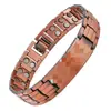 Pulseira Magnética Amazon Cross Cobre Antigo Vermelho Três Fileiras Fecho Dobrável Eletrodepositado Escovado Pulseira Liga de Zinco Joias Masculinas