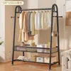 Perchero de Pie para Dormitorio, Perchero Simple, Colgador de Ropa, Estante de Almacenamiento Interior, Barra para Secar Ropa