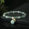 Pulsera Paso a Paso de Bambú de Jade Dongling 2024 Nueva para Novia Regalo de Vacaciones Pulsera de Cuentas de Transferencia de Calabaza de Cristal