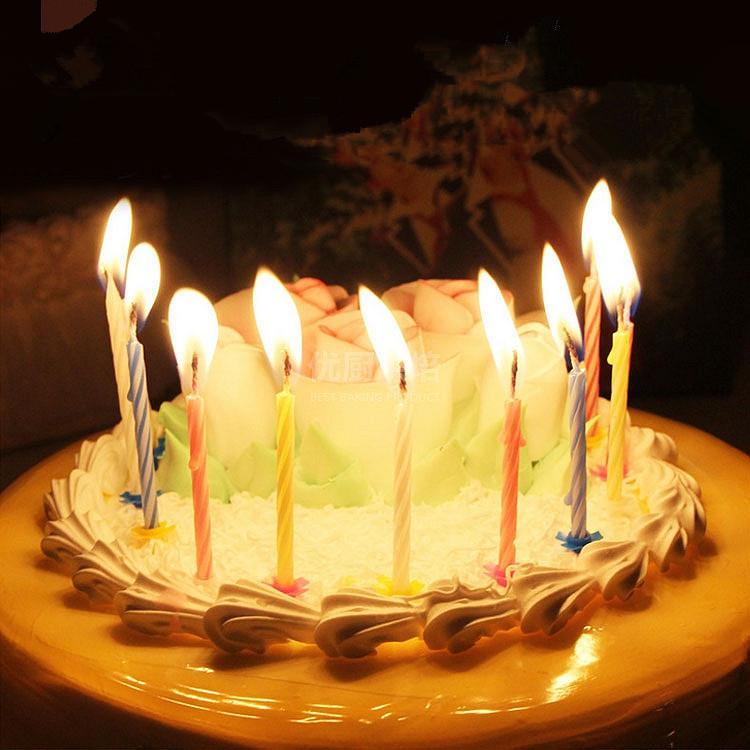 花纹24支彩色蜡烛