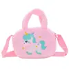 Bolso Cruzado de Peluche para Niños Unicornio de Dibujos Animados Lindo Bolso de Mano para Niña Bolso de Hombro para Niña Estilo Nuevo