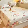 Conjunto de lençóis de cama de veludo com floco de neve, três peças, marca Simmons, à prova de sujeira e poeira, forrado com fleece para o inverno, capa protetora de cobertura total, estilo de capa de cama taiwanesa