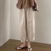 Traje Estilo Coreano para Mulheres Verão 2024 Novo Estilo Coreano Algodão e Linho Conjunto de Duas Peças Colete Solto Look Emagrecedor Casual Calça de Nove Pontos