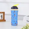 Copo térmico de aço inoxidável 304 para viagem, copo esportivo portátil para atividades ao ar livre para crianças, grande capacidade, design de desenho animado, com canudo
