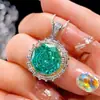 Joia Zhuangshengsheng 2025 Nova Base de Cobre Banhada a Ouro Simulado Para Verde Milenar Conjunto Redondo Pedra Principal 14-10mm