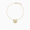 Brincos retrô franceses Super Fairy Bray Knot Cruz tridimensional Diamante amoroso Simples Necklink Distintivo Clavícula Corrente Conjunto
