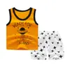 Ropa Infantil 2024 Verano Nuevo Traje Chaleco Infantil Algodón Puro Comercio Exterior Bebé Sin Mangas Shorts Estilo Coreano Ropa para Niños