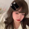 Pinza BB de Terciopelo Negro ~ Pinza Lateral Francesa Estilo Chanel Retro con Diamante Sentido Avanzado Horquilla Accesorios para el Cabello Adorno para la Cabeza
