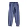Pantalones Deportivos Gruesos de Forro Polar de Zorro Plateado de 600g para Otoño e Invierno para Hombre, Joggers Deportivos de Algodón Holgados con Cintura Elástica