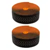 Guidão de Estrada com Alça de Bicicleta Fly Dead Antiderrapante Respirável Absorvente de Suor Alça de Silicone Guidão de Couro EVA com Acessórios