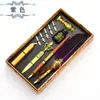 Set de Pluma de Ave Retro Personalizado de Fábrica Regalo de Empresa Estilo Europeo Pluma de Inmersión Estudiante Británico Pluma de Ave Creativa