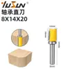 Máquina cortadora de fresado recto con rodamiento Yusheng, máquina de grabado, cortadora de fresado recto para carpintería, cortadora de perfilado de 14 mm con 8 mangos