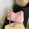 Bolso pequeño de crowdsourcing para mujer, verano 2024, nueva tendencia, bolso de hombro con burbujas, bolso de hombro tipo axila, bolso de estilo femenino con todo tipo de combinaciones.