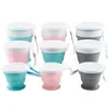 Venta al por mayor de fábrica Taza plegable de silicona Taza de viaje simple y creativa Taza portátil Taza para exteriores Taza retráctil