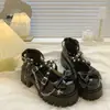 ZapatosLolita Dulces Frescos Picantes para Mujer 2025 Primavera Nuevos Estilo Punk Oscuro Subcultura Japonesa Zapatos de Cuero con Suela Gruesa