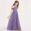 Vestido Chiffon Novo Estilo para Performance de Piano de Meninas, Vestido para Performance de Orquestra, Vestido Longo para Competição de Violino, Primavera