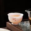 Copa Maestra de Porcelana Blanca Jade Hielo Taza de Té Hogar Cerámica Kung Fu Logotipo Producción Venta al por Mayor Negocio Souvenir Fabricante