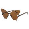 Gafas de Sol Mariposa Sin Marco Europeas y Americanas Moda Personalizadas Mariposa-formadas conjoined Gafas Populares de Internet Hip-hop Divertidas Gafas de Bola